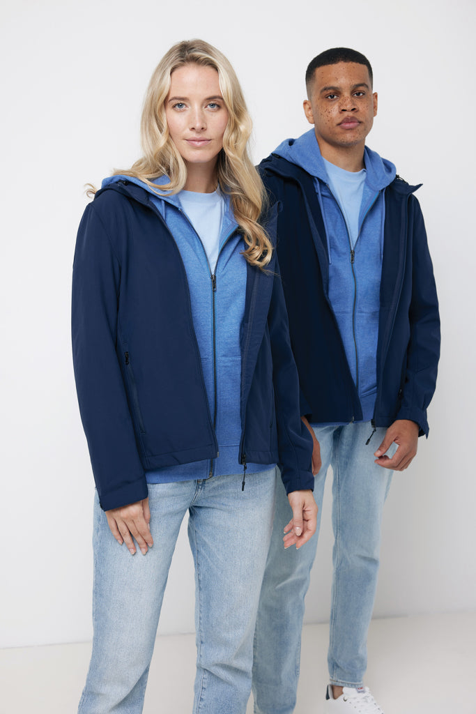 IQONIQ Makalu soft shell herrjacka i återvunnen polyester