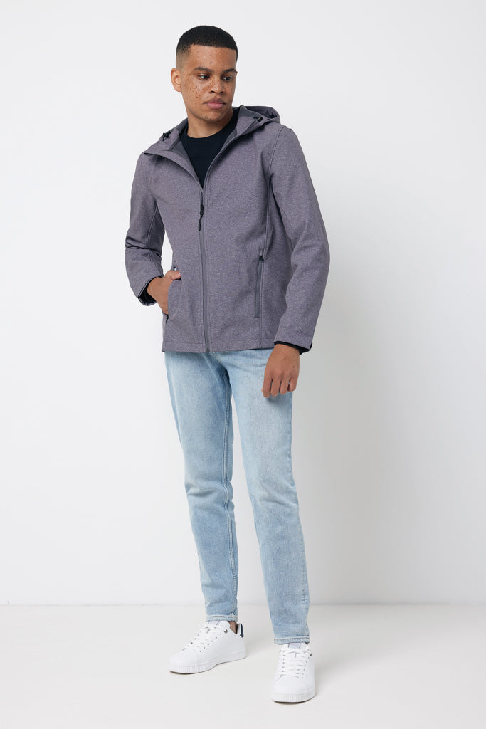 IQONIQ Makalu soft shell herrjacka i återvunnen polyester