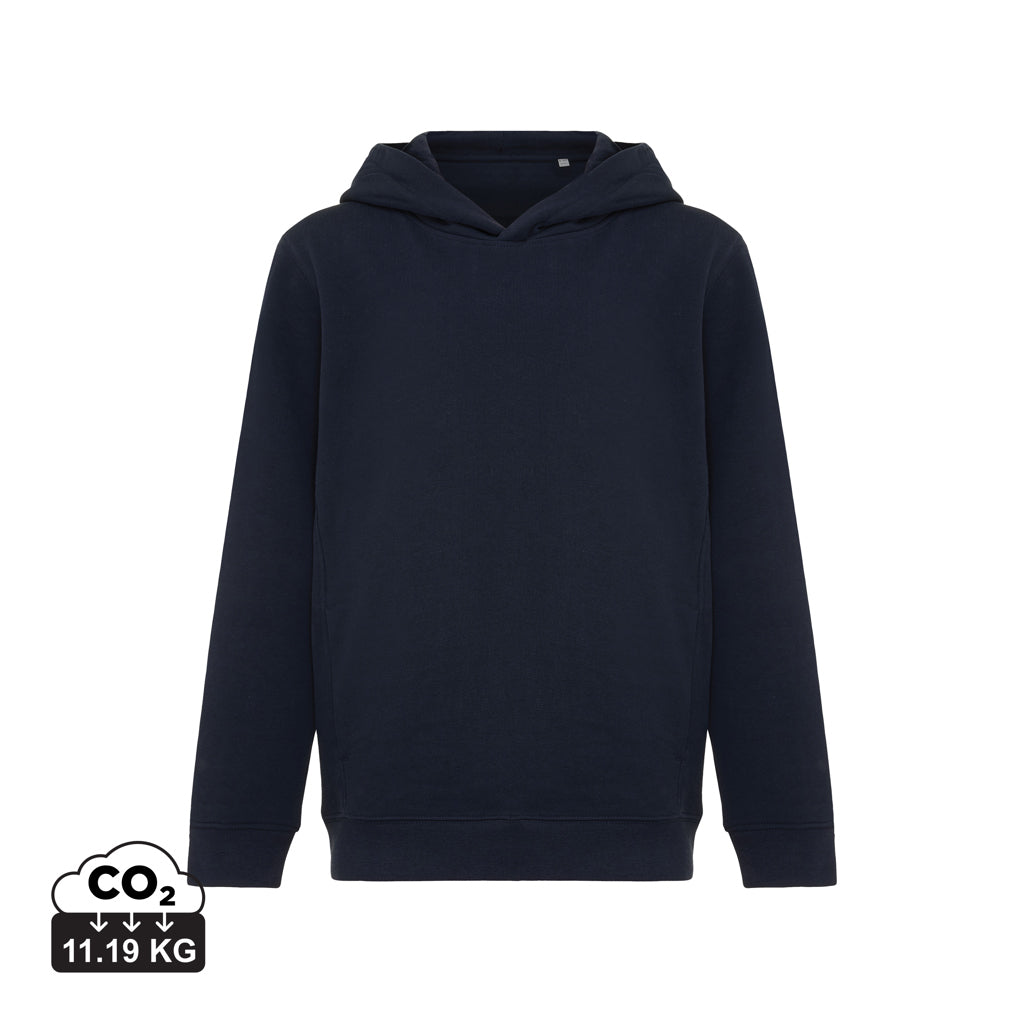 IQONIQ Yengo barnhoodie i återvunnen bomull med sidofickor
