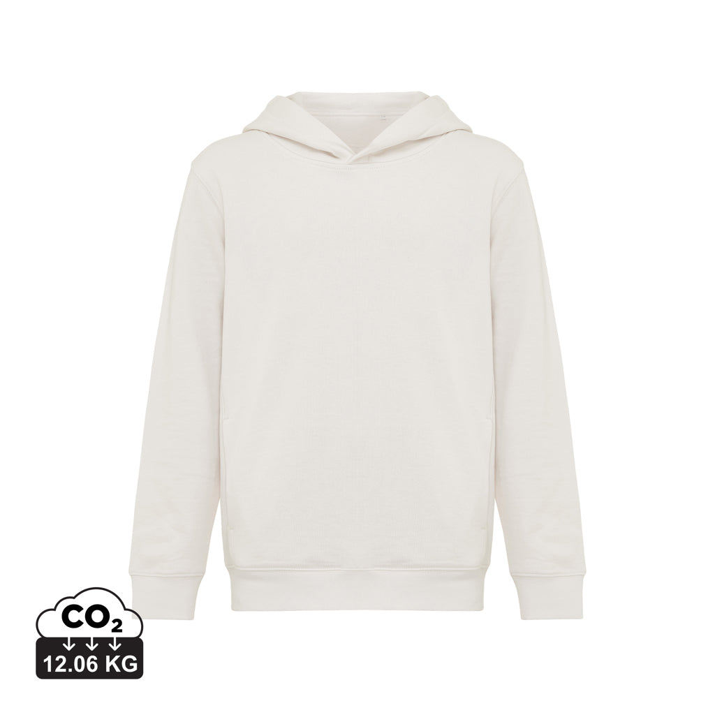 IQONIQ Yengo barnhoodie i återvunnen bomull med sidofickor