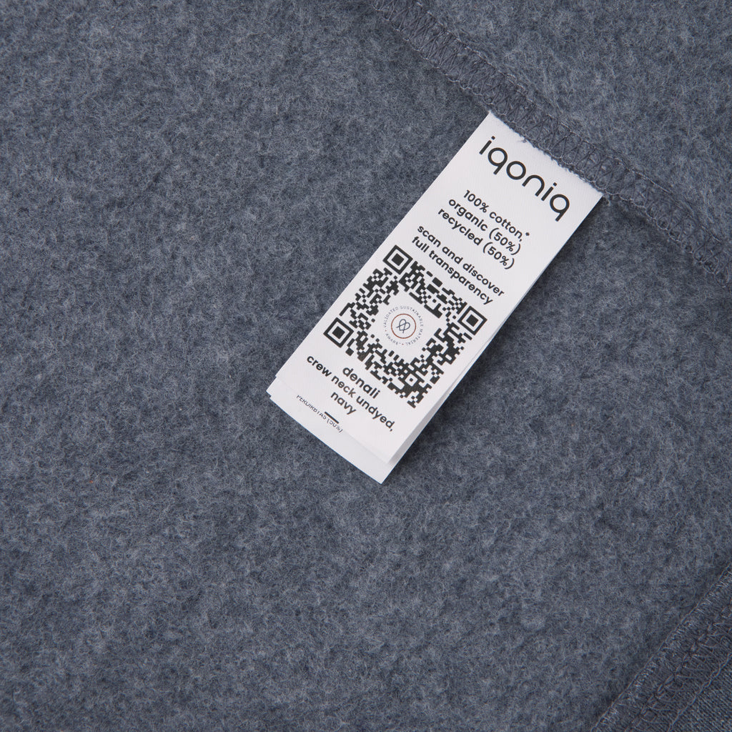 IQONIQ Denali sweatshirt i återvunnen ofärgad bomull