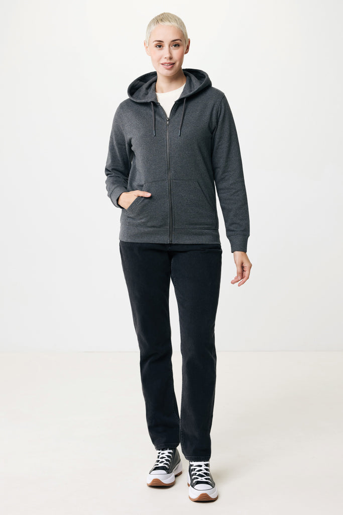 IQONIQ Abisko hoodie med dragkedja i återvunnen bomull - Professional Colors