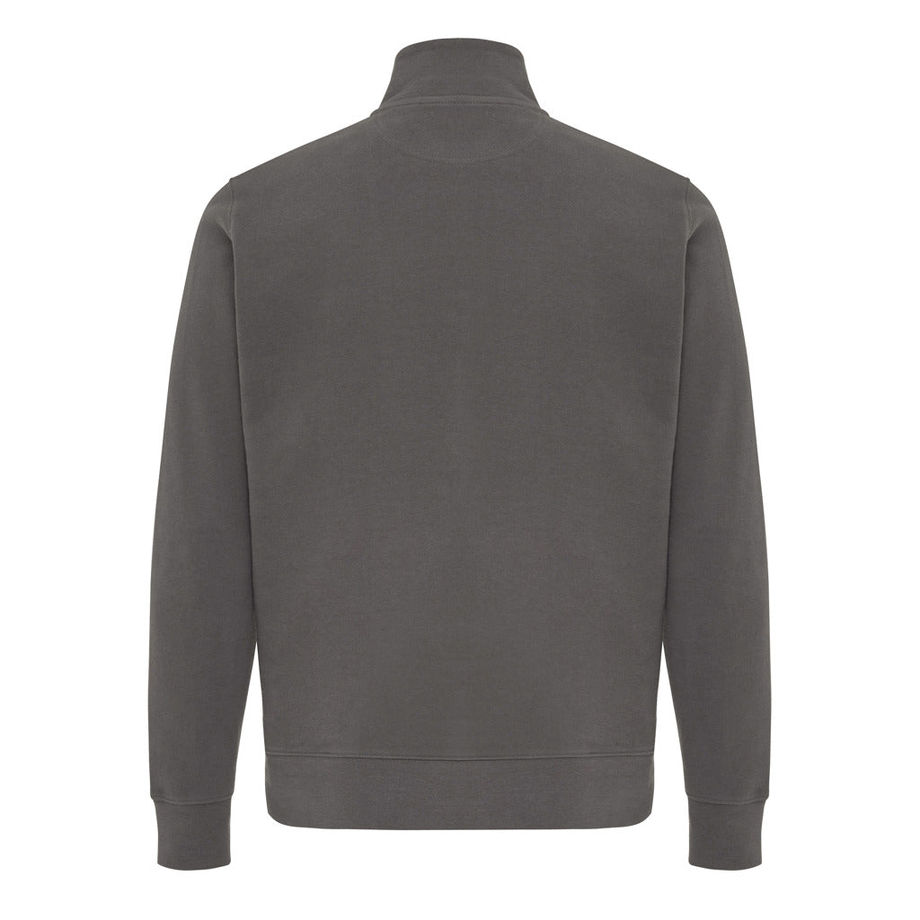 IQONIQ Elgon tröja i återvunnen bomull med kvartslång dragke