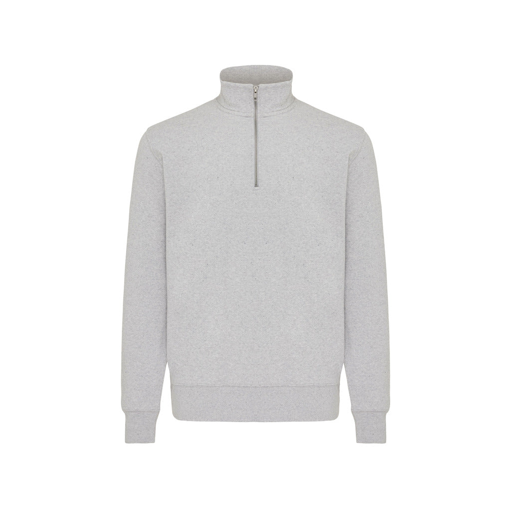 IQONIQ Elgon tröja i återvunnen bomull med kvartlång dragked