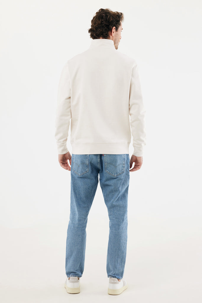 IQONIQ Elgon tröja i återvunnen bomull med kvartlång dragked