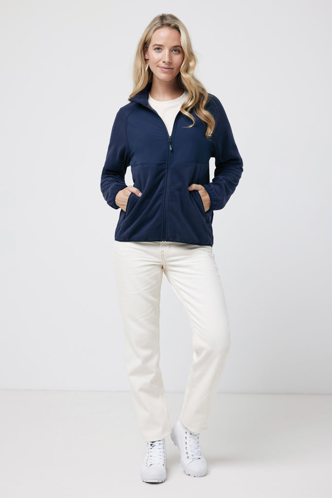 IQONIQ Talung microfleece med zipper i återvunnen polyester