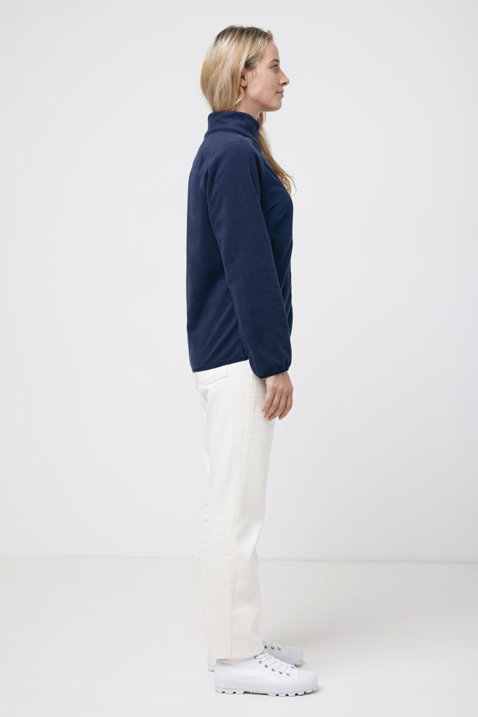 IQONIQ Talung microfleece med zipper i återvunnen polyester