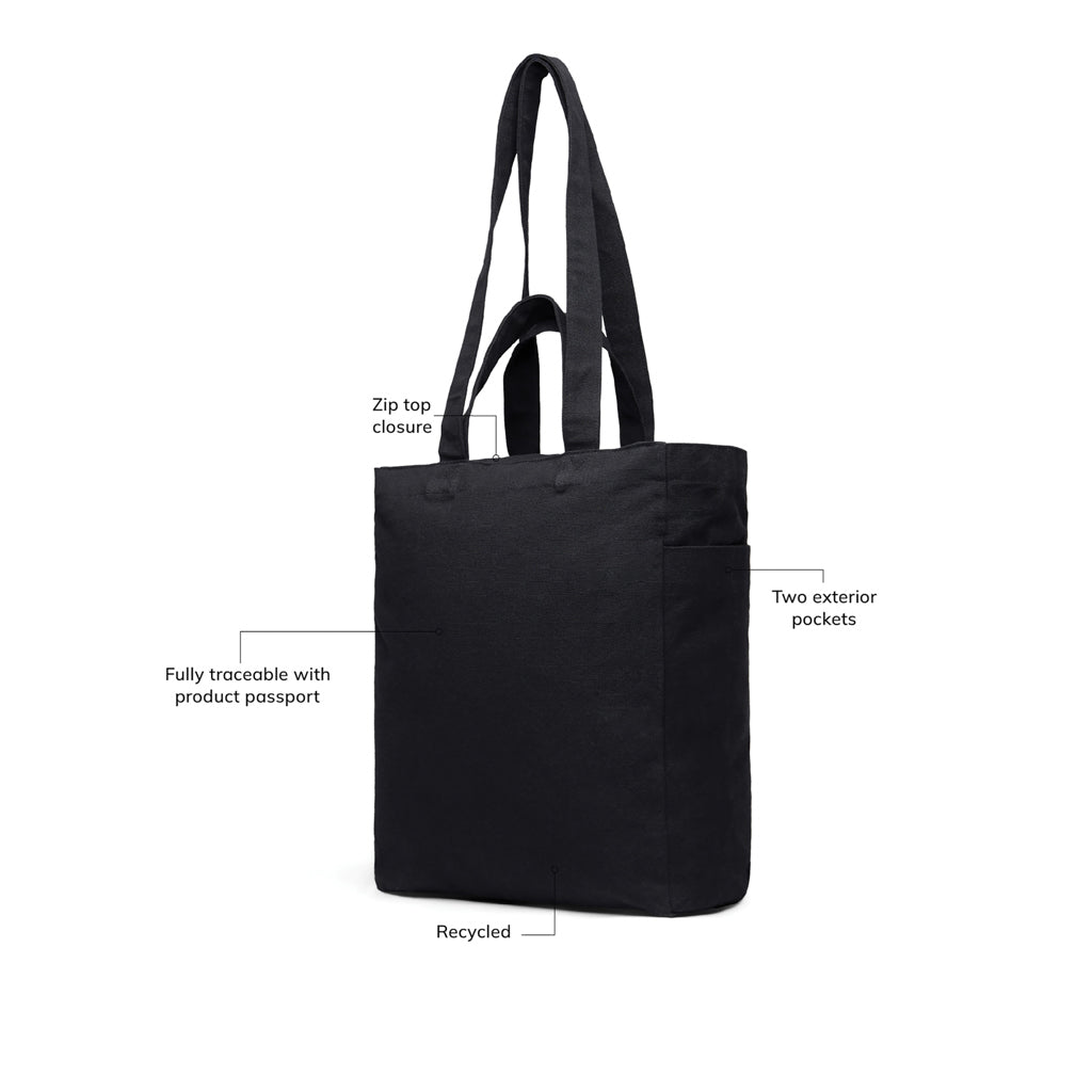 VINGA Hilo AWARE™ återvunnen canvas tote med dragkedja