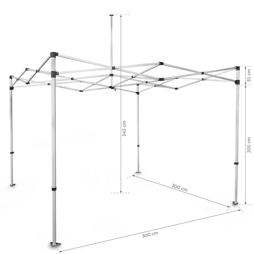 Eventtält Standard 3x3m, Inkl fullfärgstryck