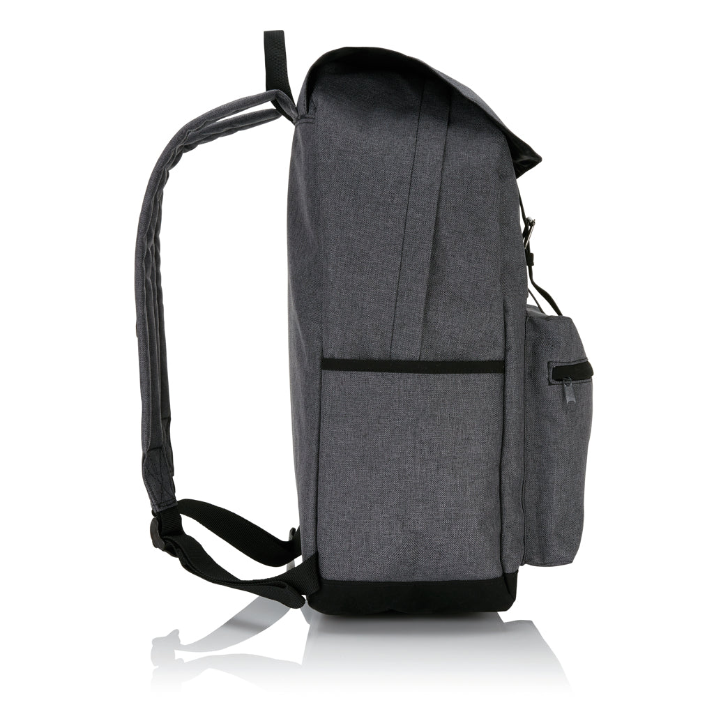 Laptopryggsäck med magnetiska spännesremmar