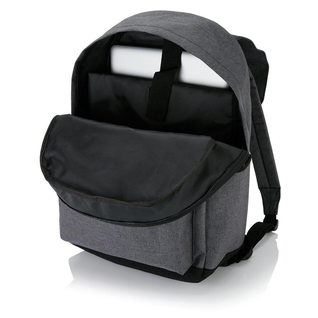 Laptopryggsäck med magnetiska spännesremmar