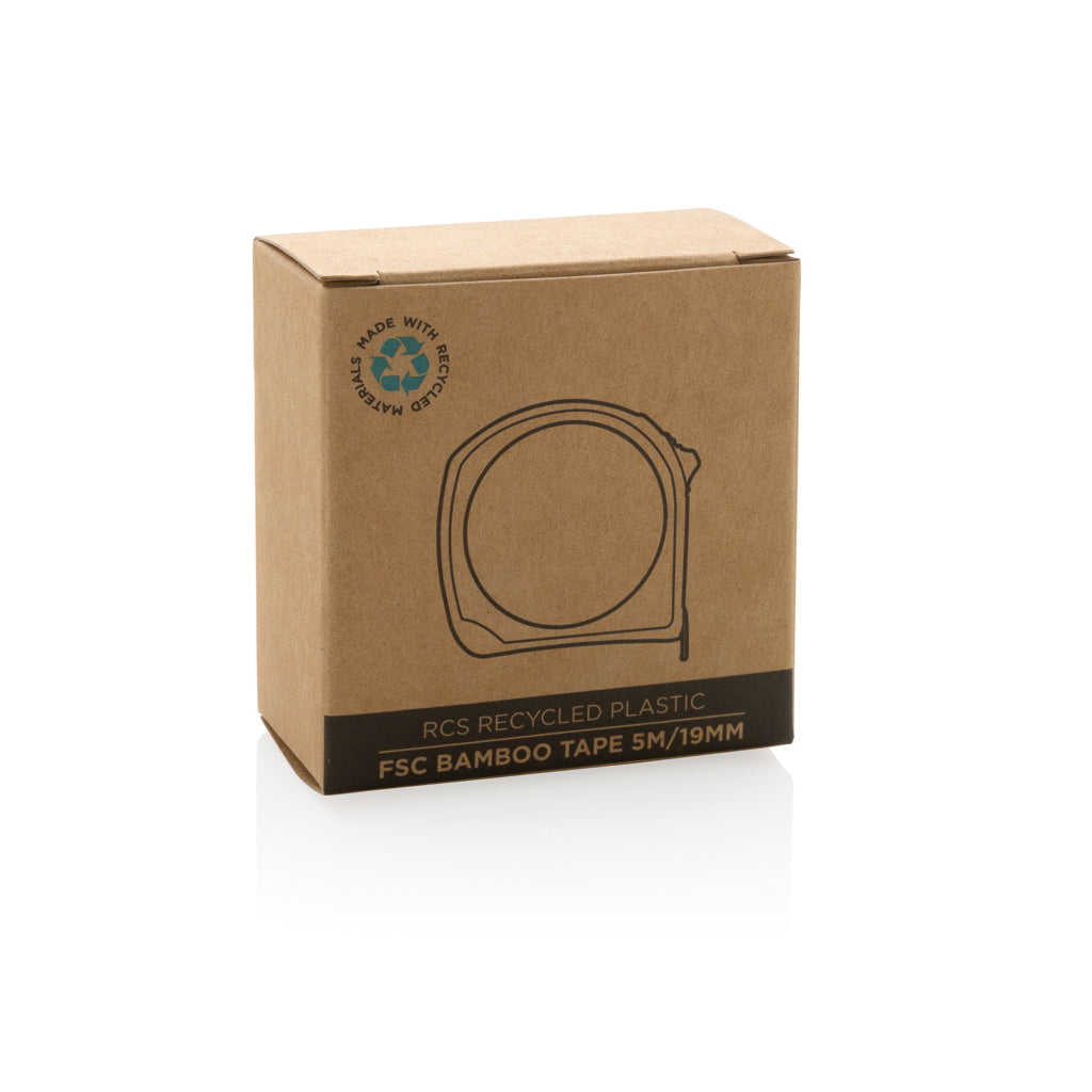 RCS återvunnen plast och bambu måttband 5M/19mm