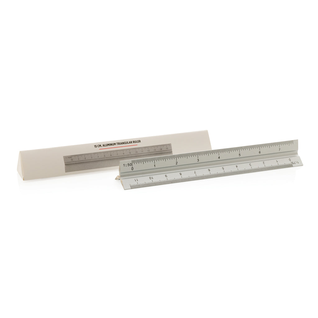 15cm triangulär aluminiumlinjal