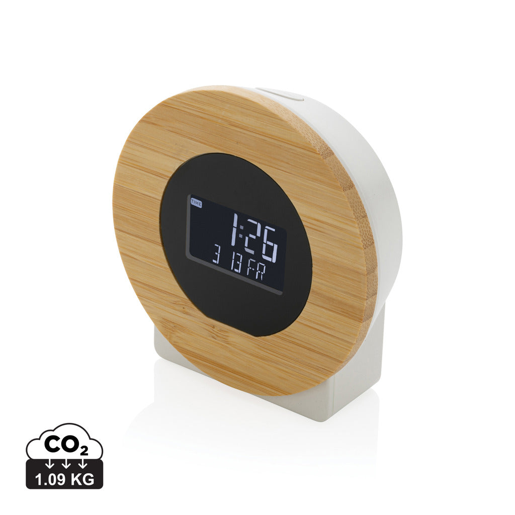 Utah LCD skrivbordsklocka RCS rplast & bambu