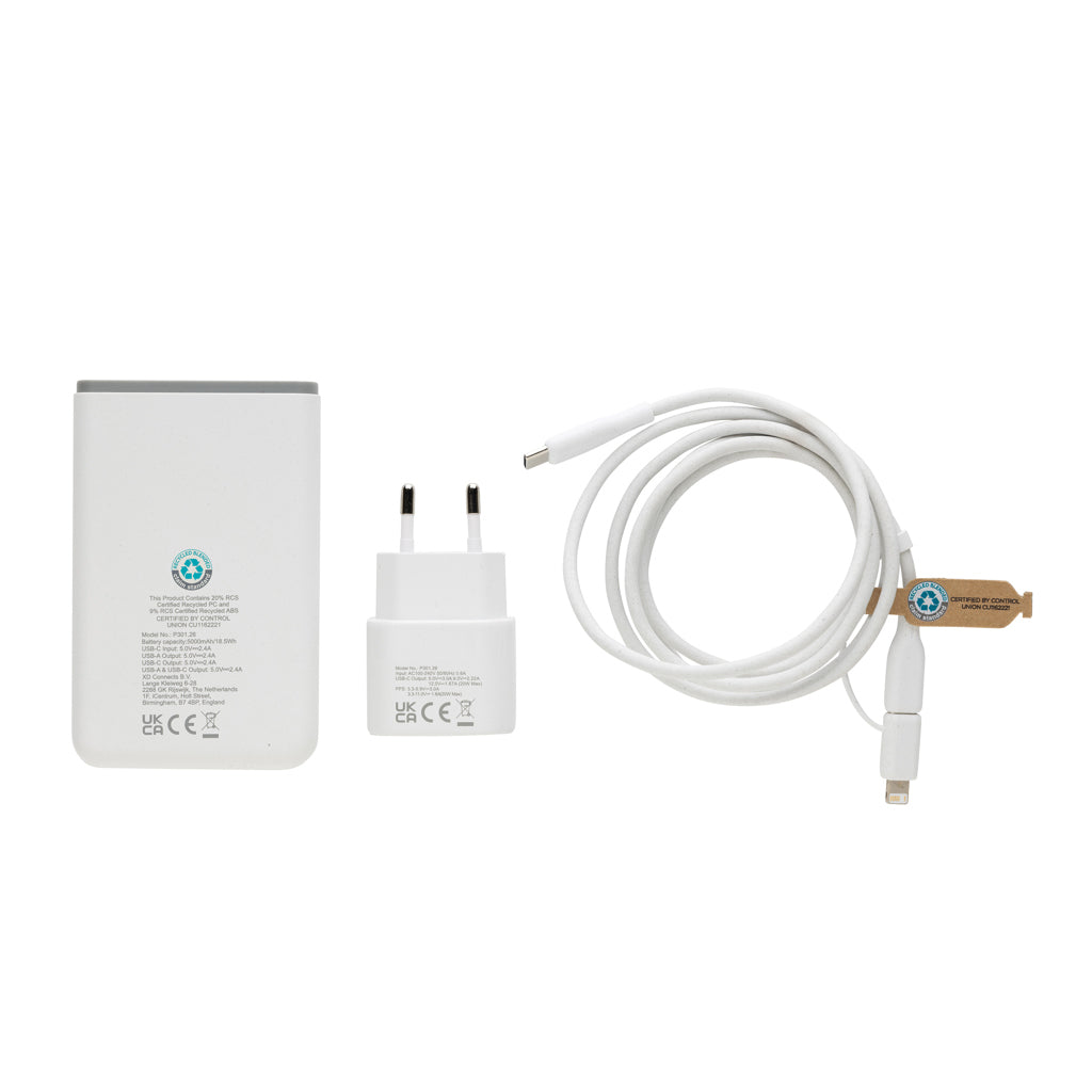 Surge 20W type C 3 delar laddningsset RCS återvunnen PET