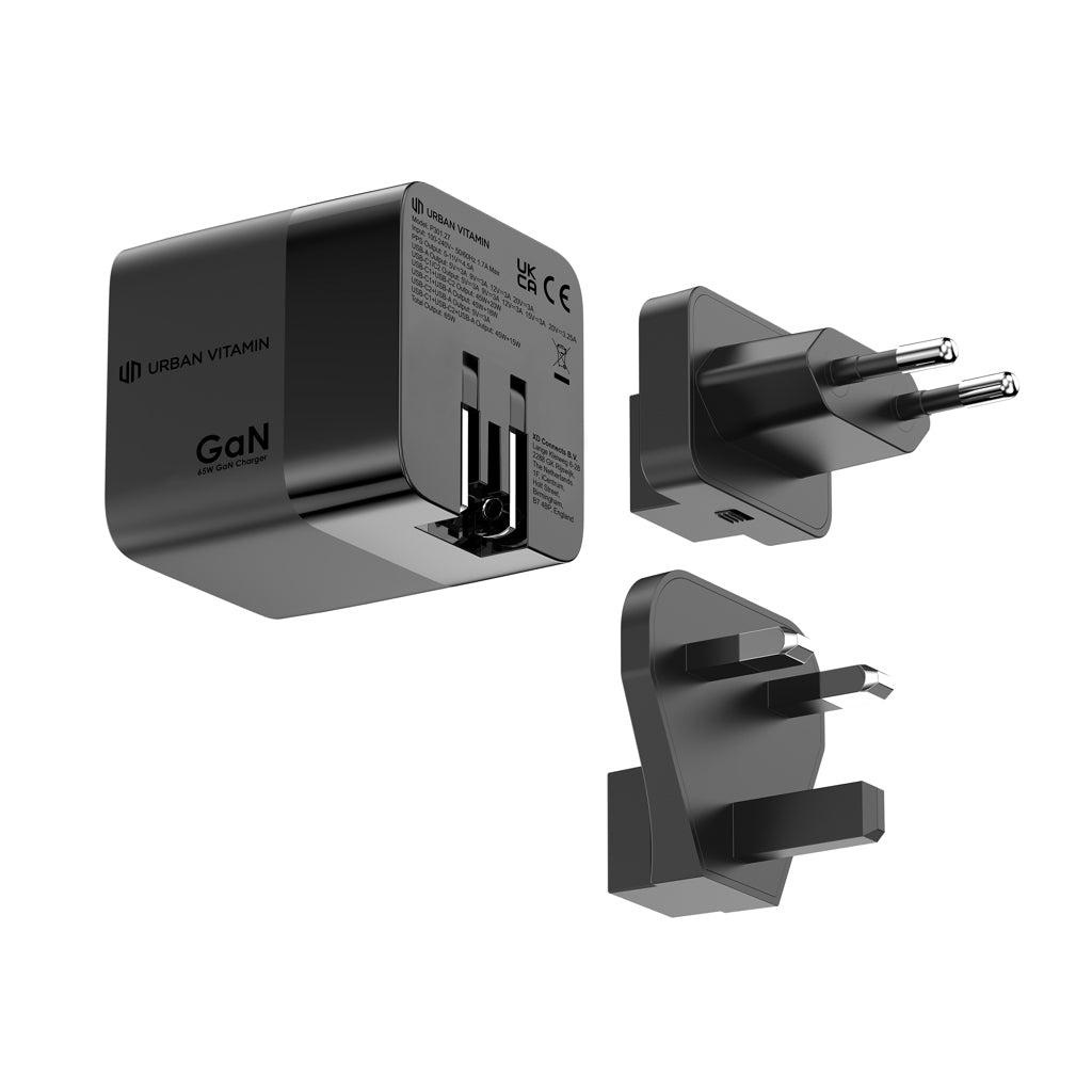 Urban Vitamin Mendocino 65W GaN-laddare med utdragbar kabel