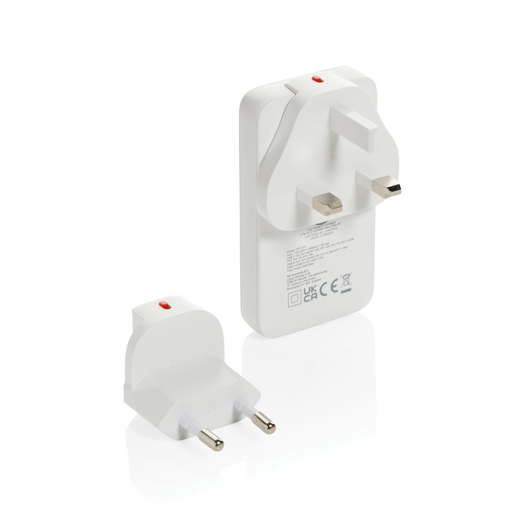 Fluxo RCS 65W platt GaN-laddare med universella kontakter