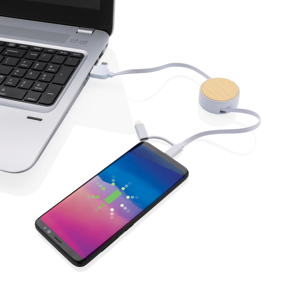 Ontario 6-i-1 utdragbar kabel i RCS återvunnen plast