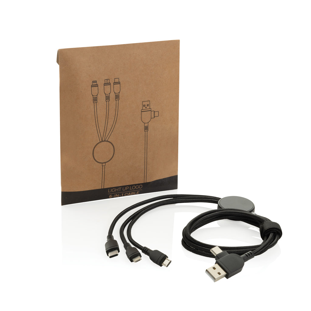 Light up logga 6-i-1 kabel