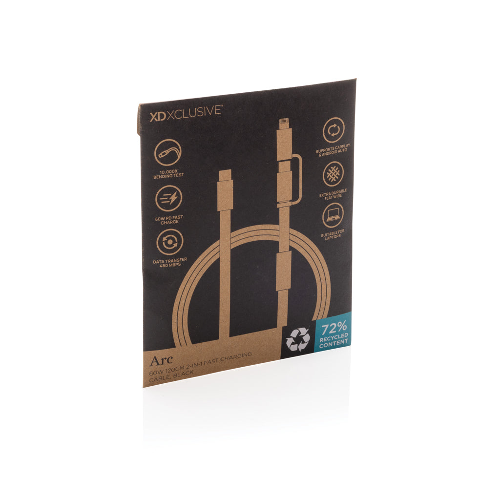 Arc RCS 60W 120 cm 2-i-1 snabbladdningskabel