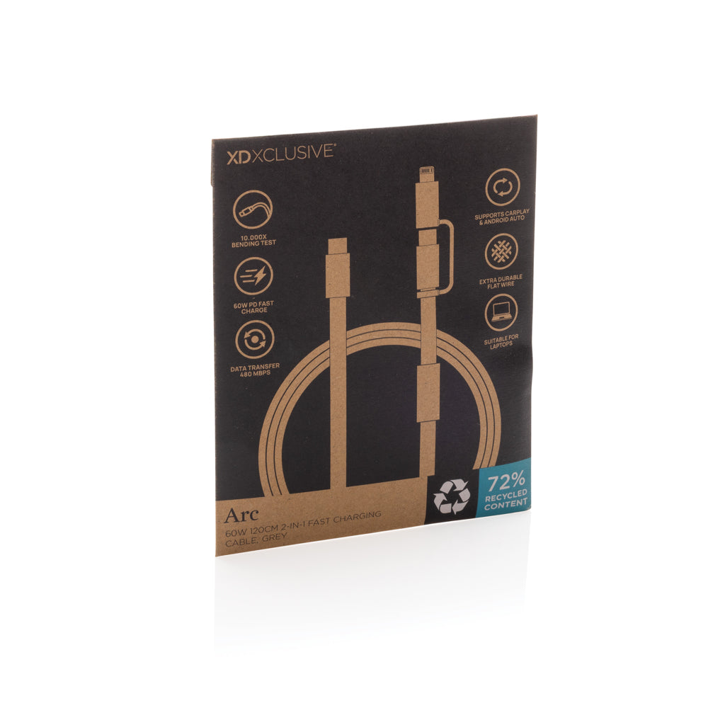 Arc RCS 60W 120 cm 2-i-1 snabbladdningskabel