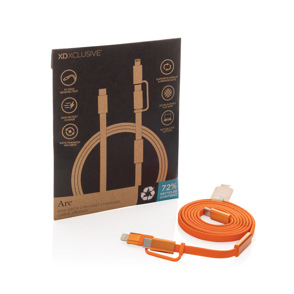 Arc RCS 60W 120 cm 2-i-1 snabbladdningskabel