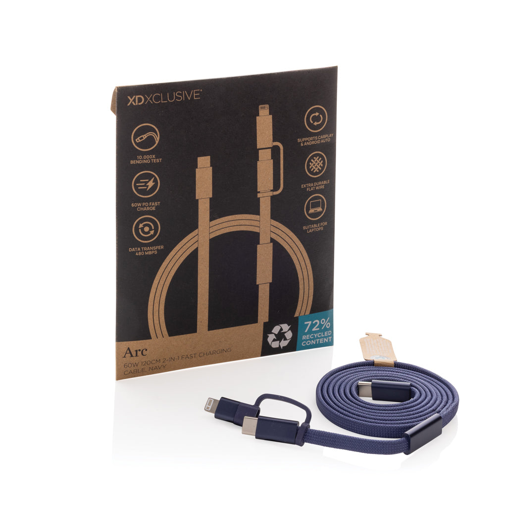 Arc RCS 60W 120 cm 2-i-1 snabbladdningskabel