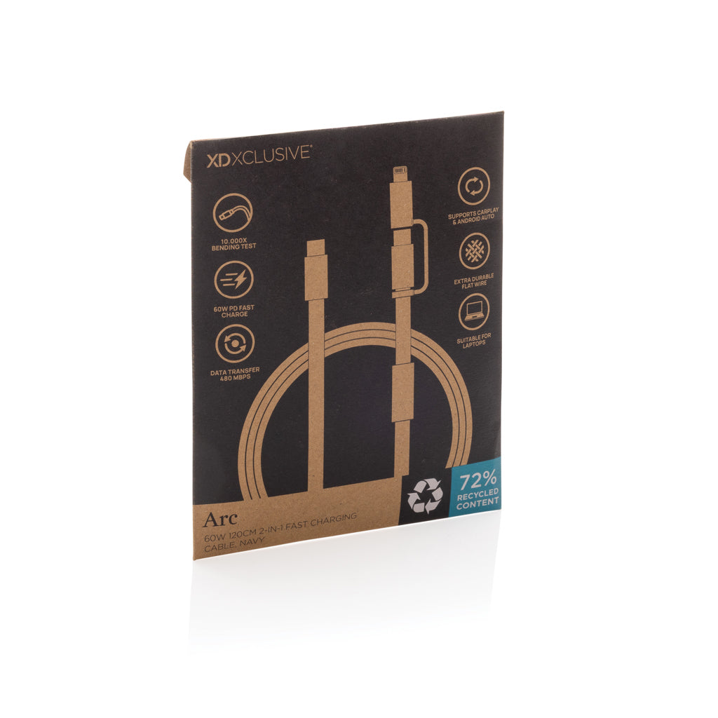 Arc RCS 60W 120 cm 2-i-1 snabbladdningskabel