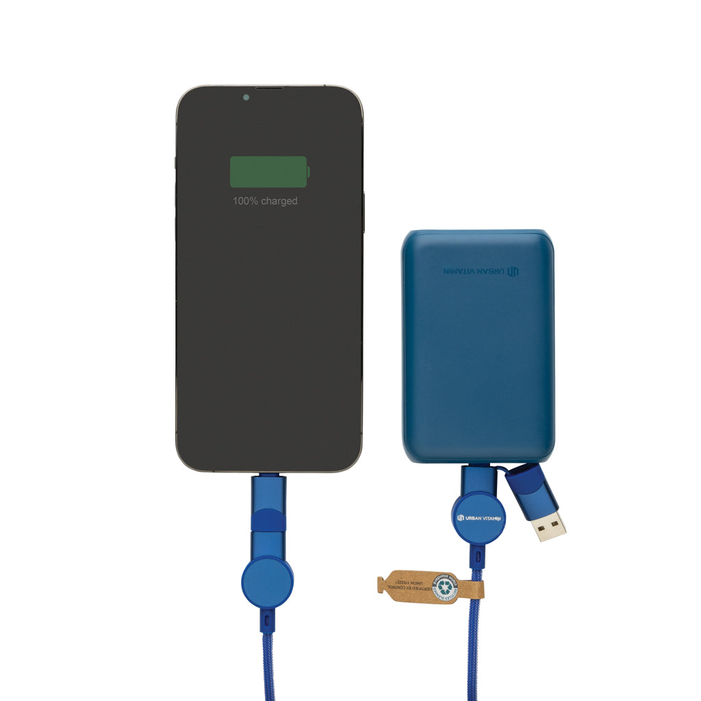 Oakland 6-i-1 kabel RCS återvunnen rplast m.  snabbladdning