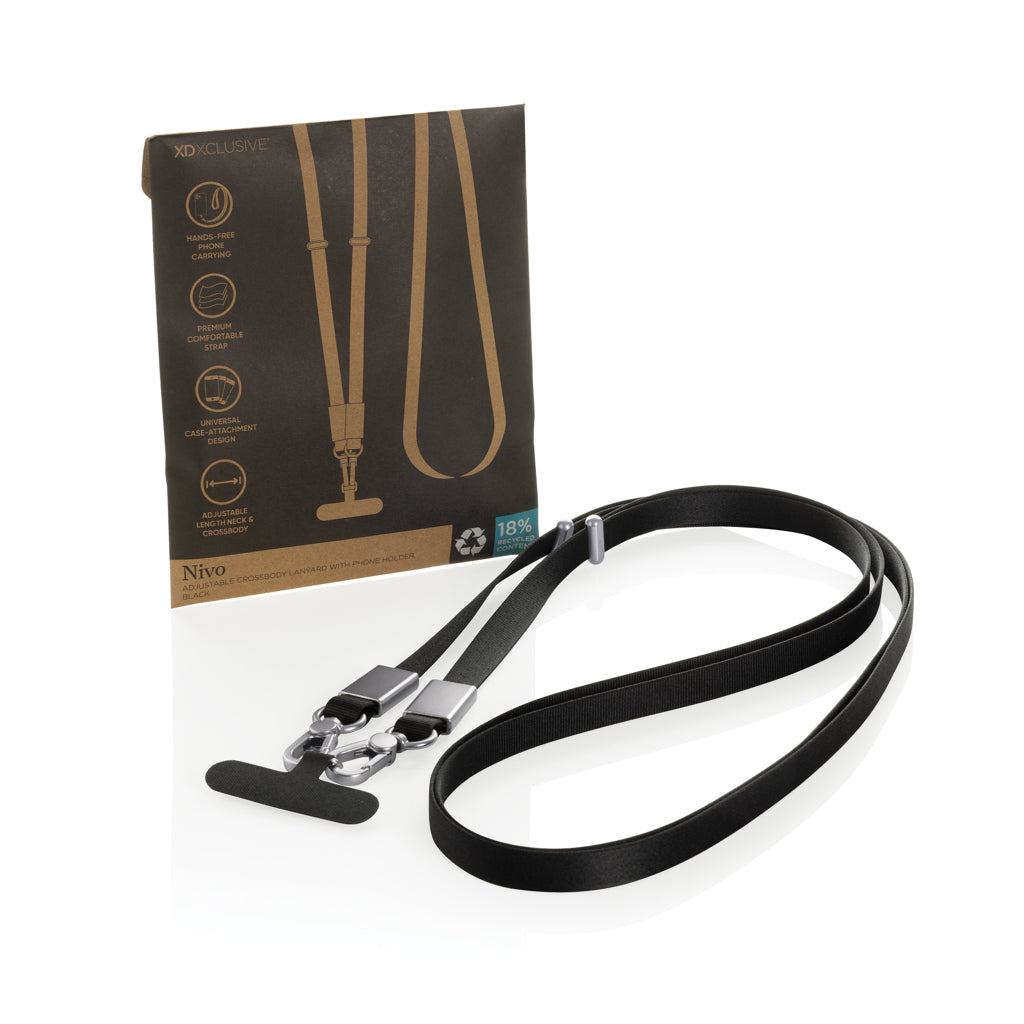 Nivo Crossbody lanyard i RCS återvunnen PET