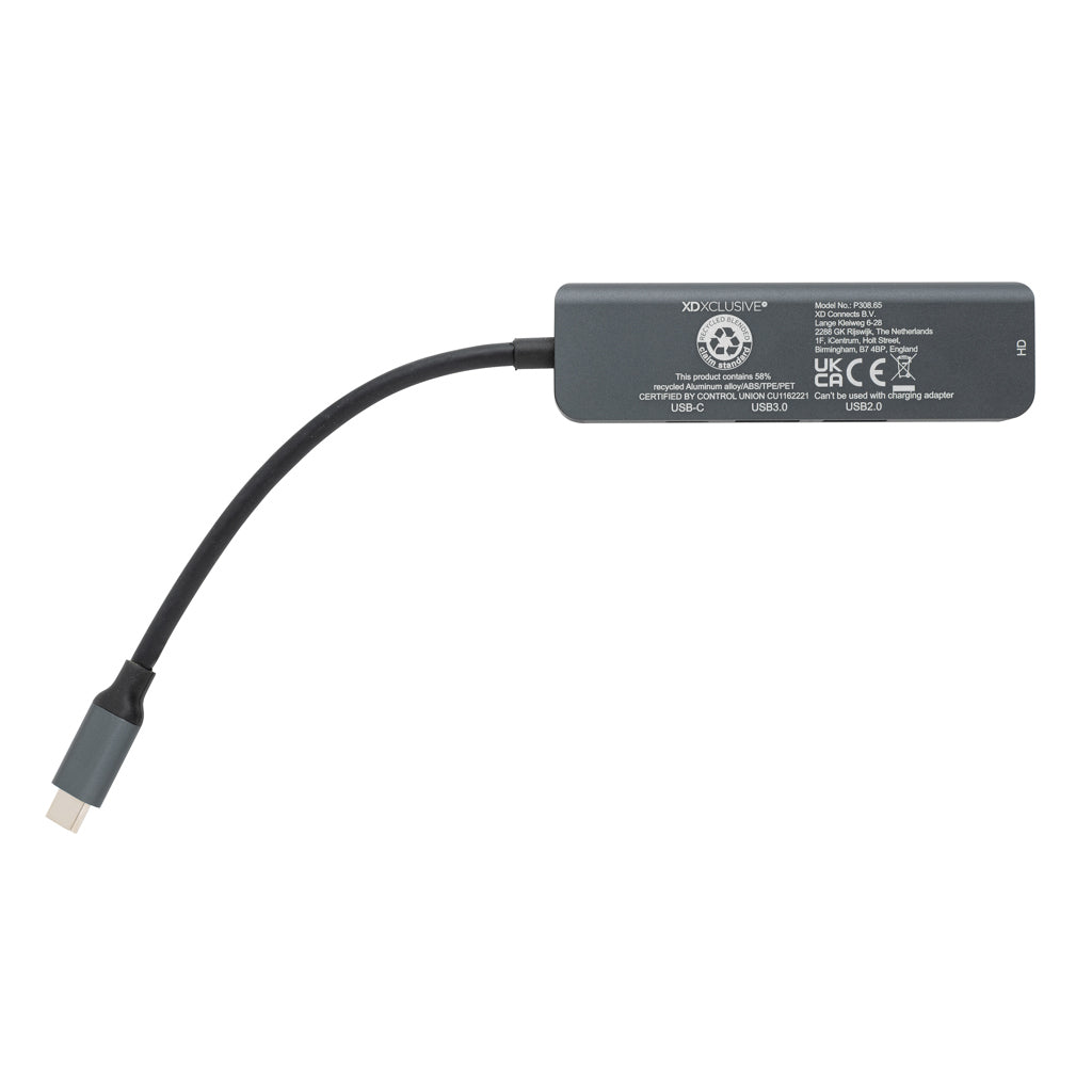 Terra hub med HDMI input i RCS återvunnen aluminium
