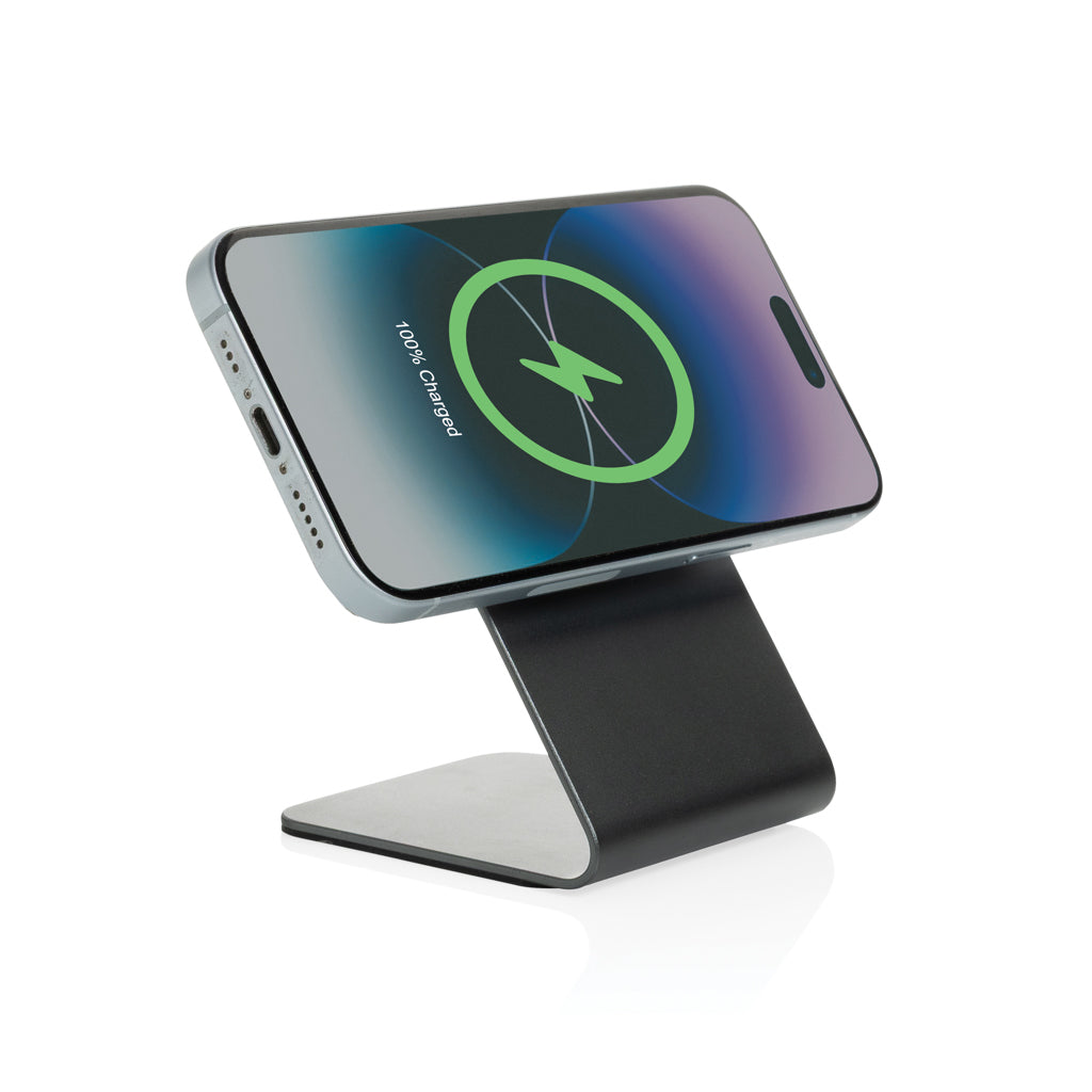 Terra aluminium 15W magnetisk trådlös telefonställ för mobil