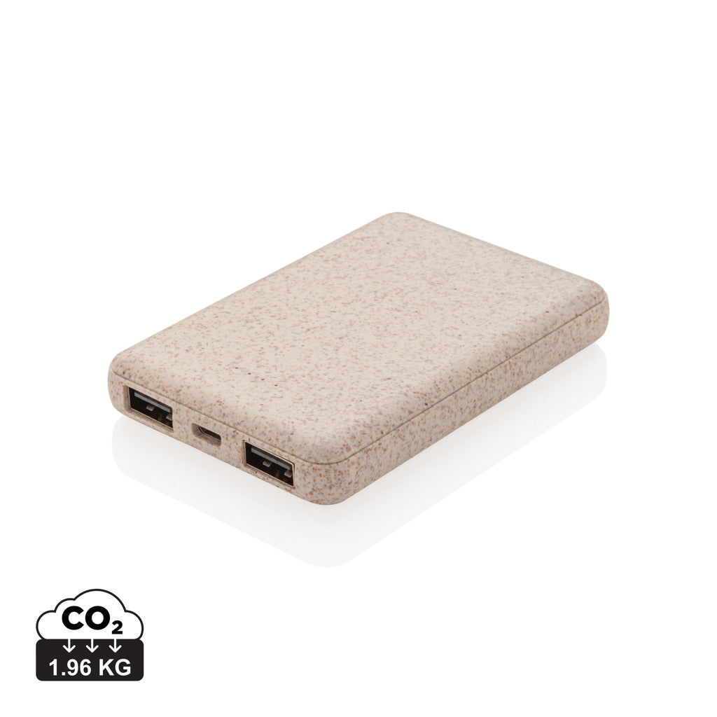 Vetestrå 5.000 mAh powerbank i fickformat