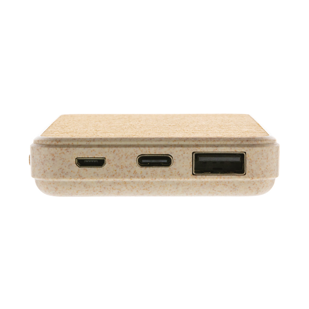 Kork och vete 5.000 mAh fickpowerbank