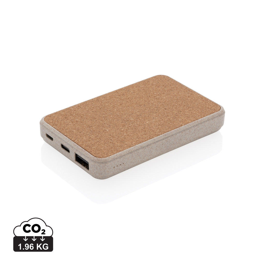 Kork och vete 5.000 mAh fickpowerbank
