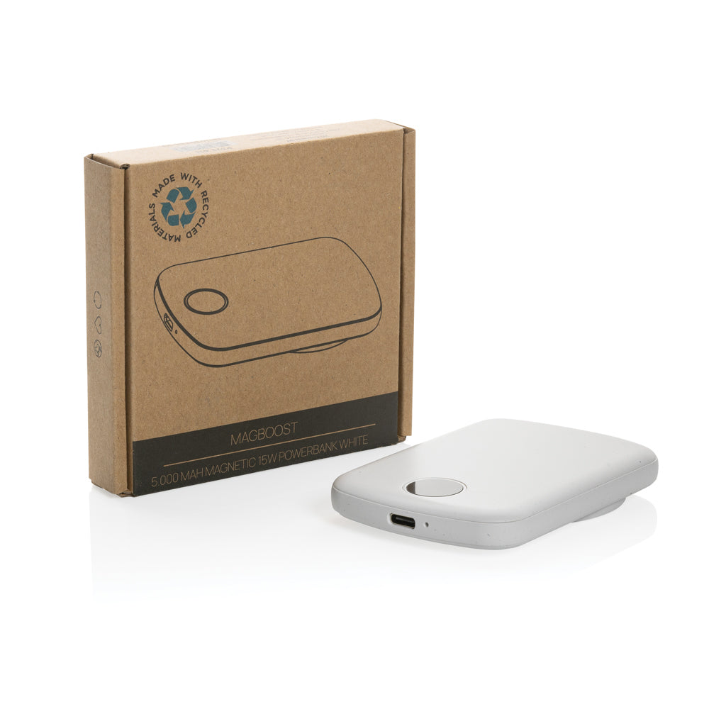 MagBoost 5.000mAh magnetisk powerbank, RCS återvunnen plast