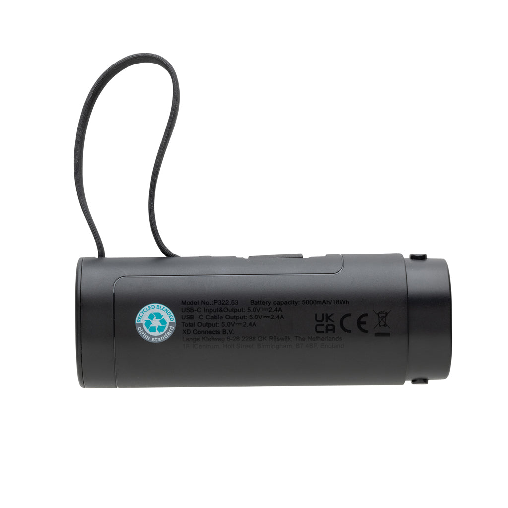 CycleCell 5.000 mAh powerbank med avtagbart batteri