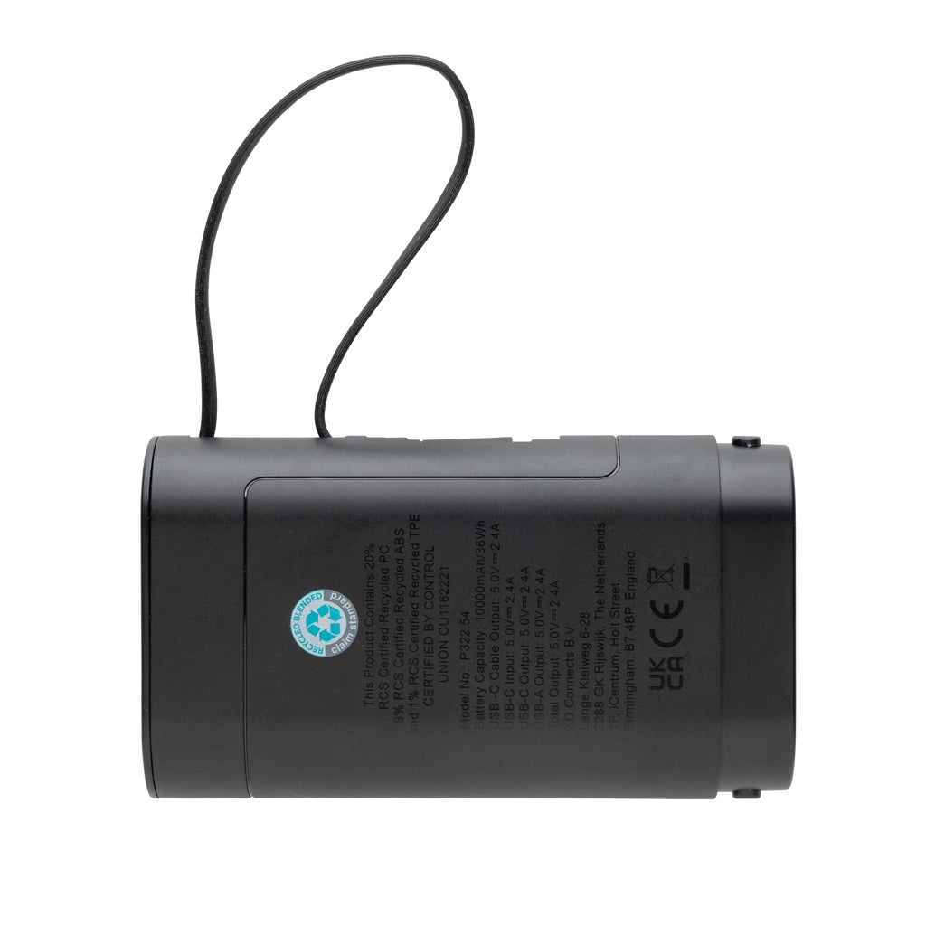 CycleCell 10.000 mAh powerbank med avtagbart batteri