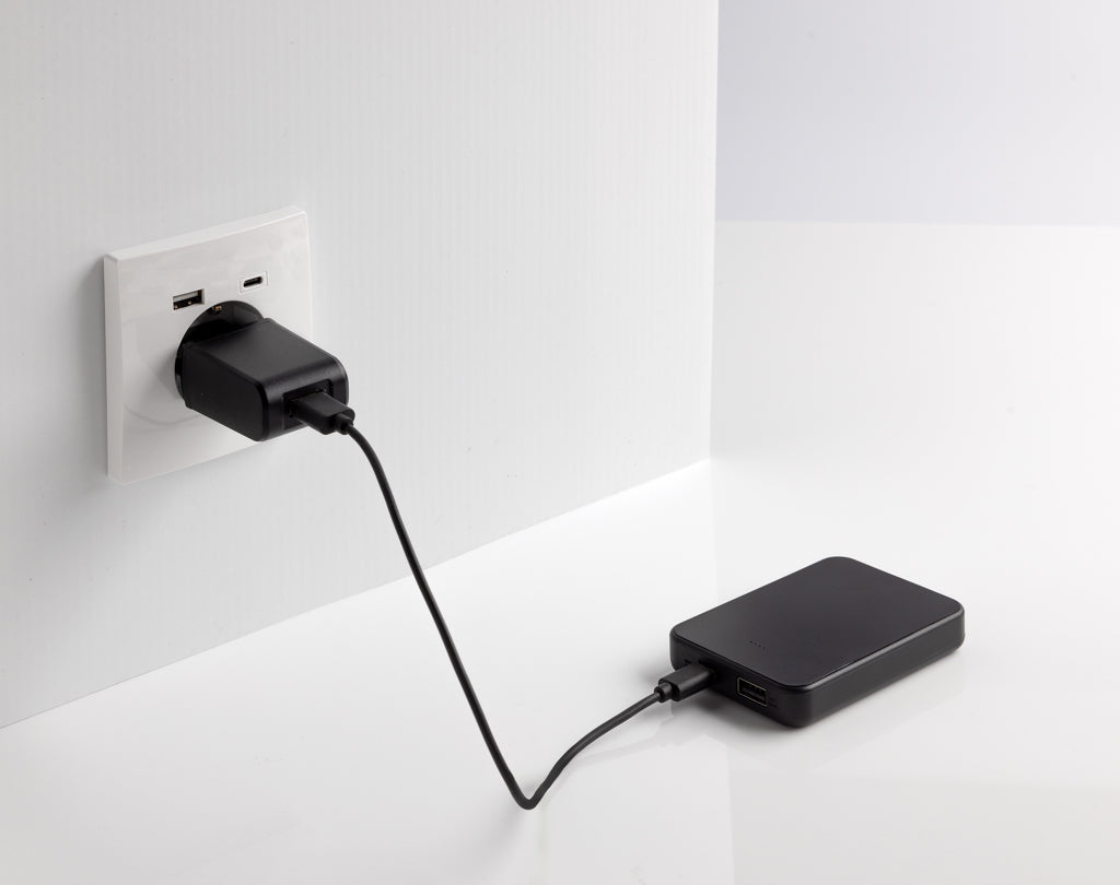 Boostcore RCS powerbank i återvunnen plast 5.000mAh med USB