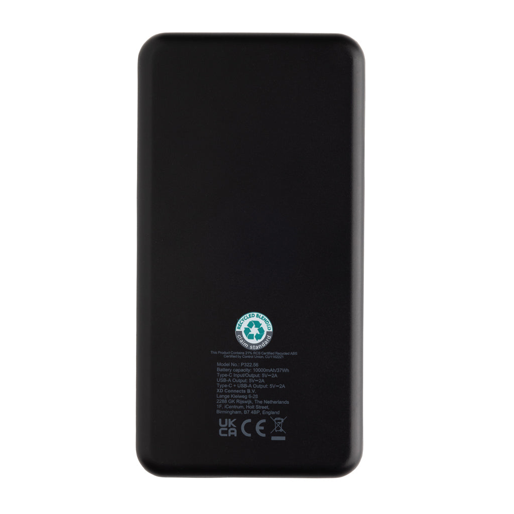 Boostcore RCS powerbank i återvunnen plast 10.000mAh USB C