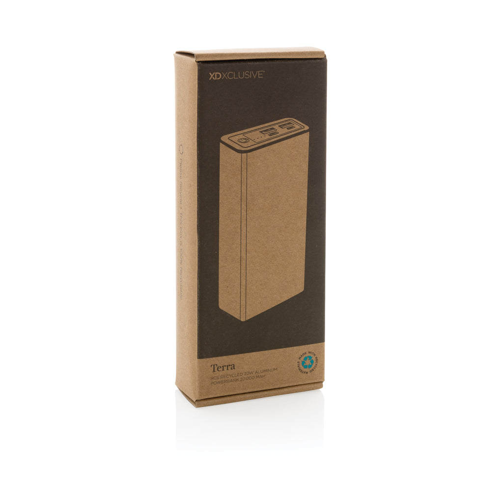 Terra 20W/20.000 mAh powerbank, RCS återvunna material
