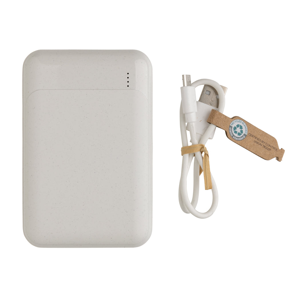 10.000 mAh powerbank i återvunnen plast, RCS standard