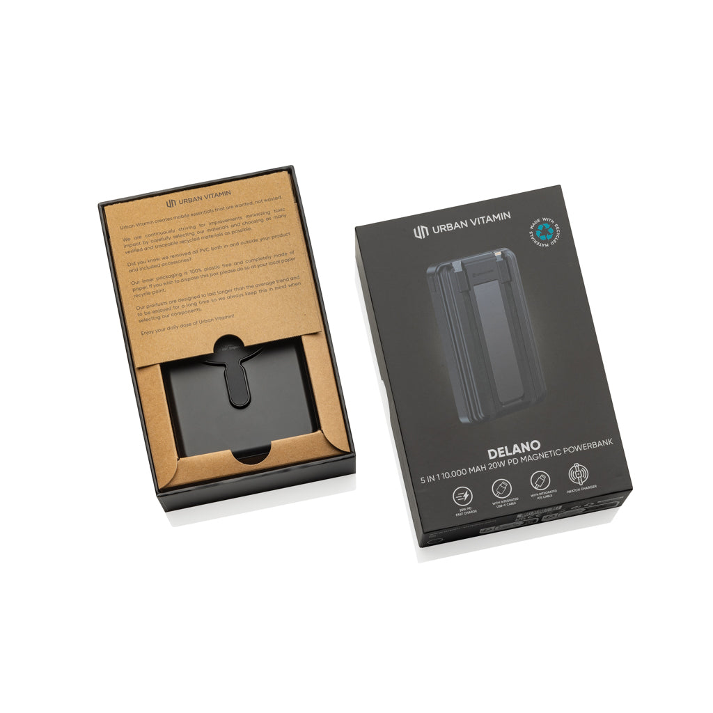Urban Vitamin Delano 5in1 10.000mah 20WPD magnetisk powerban