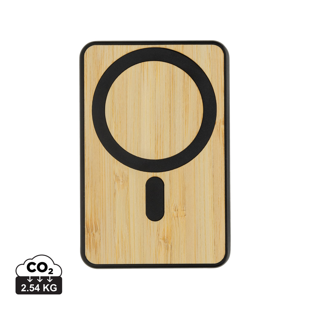 Zen RCS plast 5000 mah 5W magnetisk powerbank i bambu