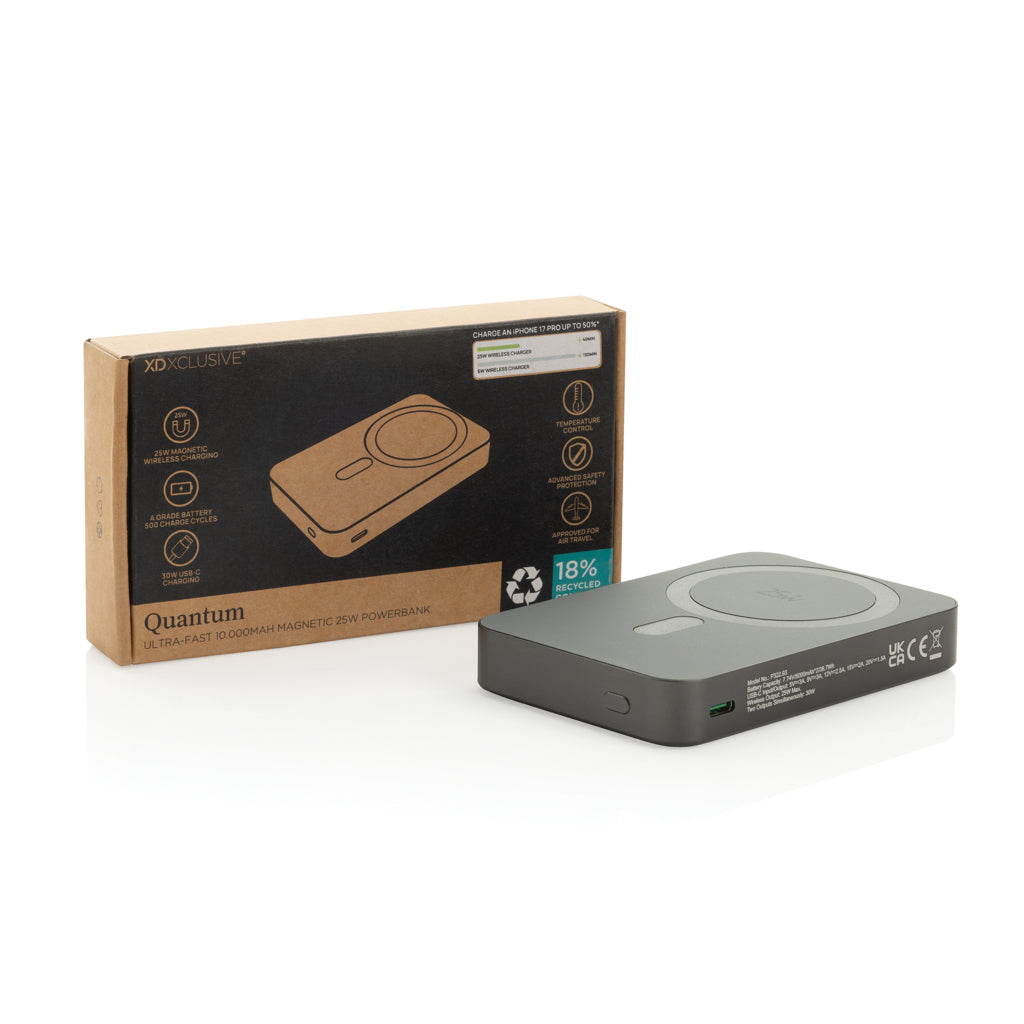 Quantum RCS ultrasnabb 10 000 mAh magnetisk powerbank