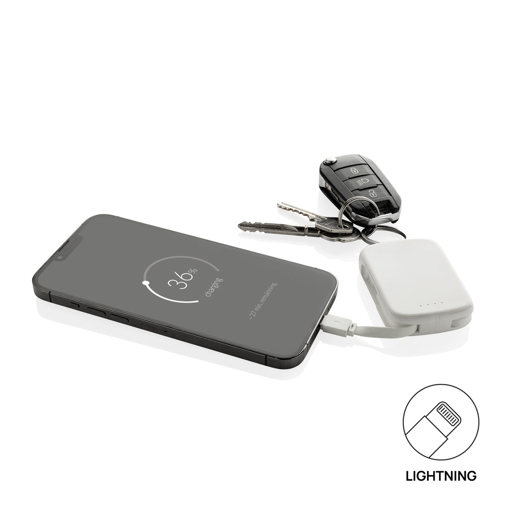 Nexo RCS nyckelringspowerbank 2000 mAh med integrerade kabla
