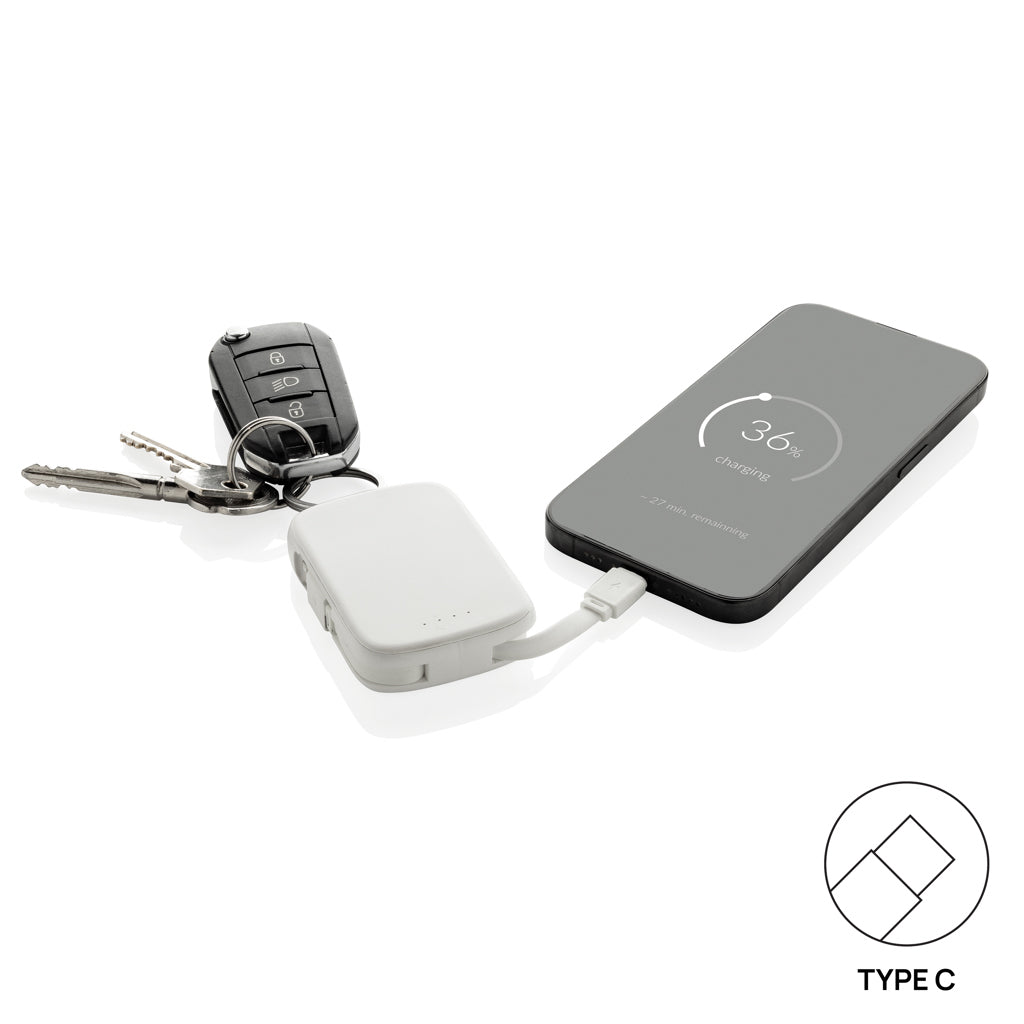Nexo RCS nyckelringspowerbank 2000 mAh med integrerade kabla