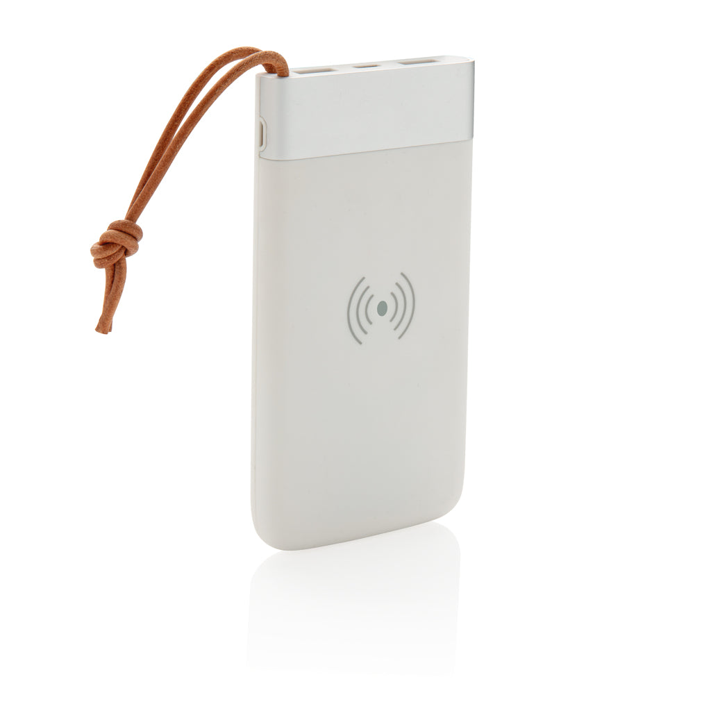 Aria 8.000 mAh 5W powerbank med trådlös laddning