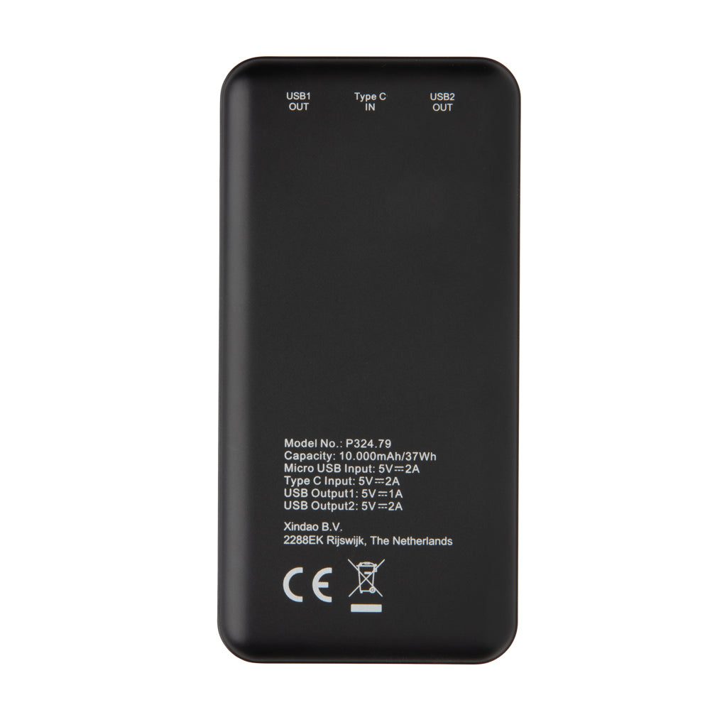 High Density 10.000 mAh powerbank i fickformat