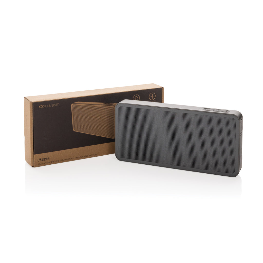 Aeris RCS Ultratunn 10W IPX5 högtalare med utbytbart batteri